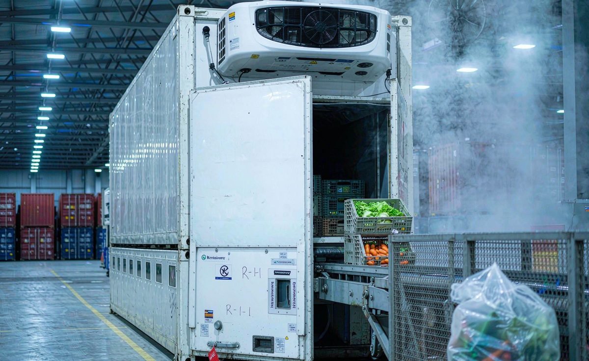 Containers staged at a Chinese terminal during Golden Week while factories sit idle